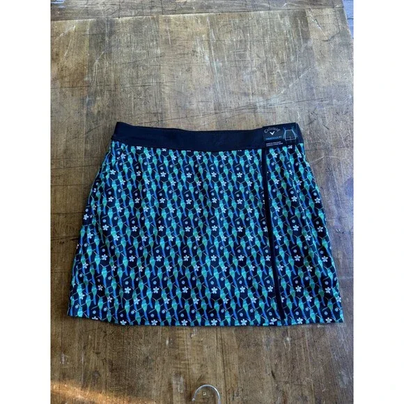 Callaway 16" Hummingbird Print Wrap Golf Skort Size: Medium NWT Women's GR - Picture 9 of 12